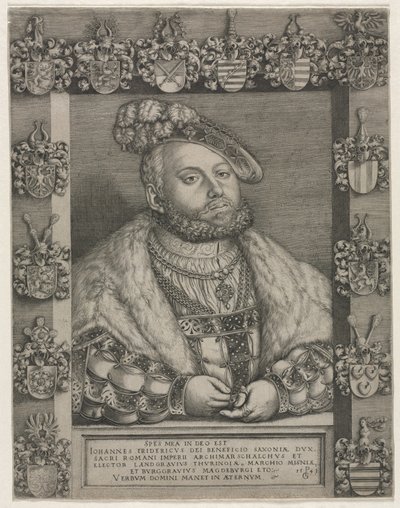 Portrét Jana Fridricha I. „Velkomyslného“, saského kurfiřta od Georg Pencz