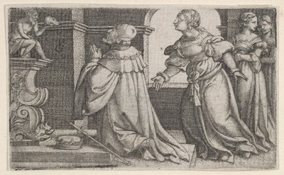 Šalomoun uctívající idoly. od Georg Pencz