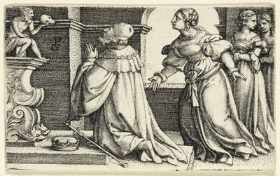 Solomon uctívající Idol Moloch od Georg Pencz