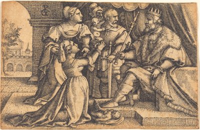 Šalamounův soud od Georg Pencz
