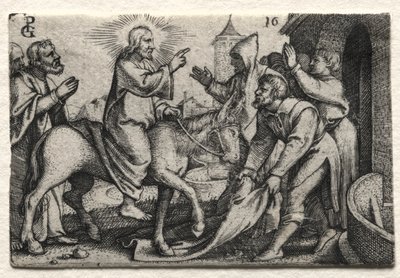 Život Ježíše Krista: Kristus vchází do Jeruzaléma, c. 1534-35. od Georg Pencz