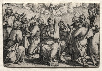 Život Ježíše Krista: Sestoupení Ducha Svatého od Georg Pencz