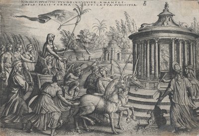 Triumf cudnosti na lásce, z triumfů Petrarcových. od Georg Pencz