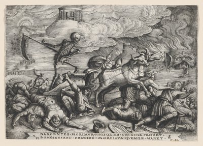 Triumf smrti na čas, z Triumph of Petrarca. od Georg Pencz