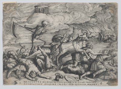 Triumf smrti na čas, z Triumph of Petrarca. od Georg Pencz