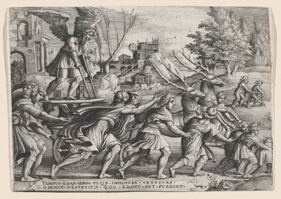 Triumf času na slávě, z The Triumphs of Petrarc. od Georg Pencz