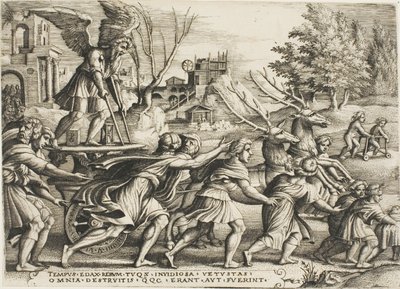 Triumph of Time, deska čtyři z The Triumphs of Petrarc od Georg Pencz