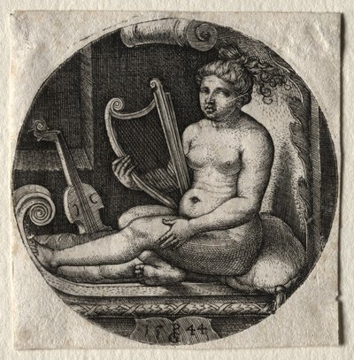 Harfistka od Georg Pencz