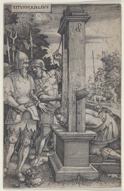 Titus Manlius, z římských hrdinů, 1535. od Georg Pencz