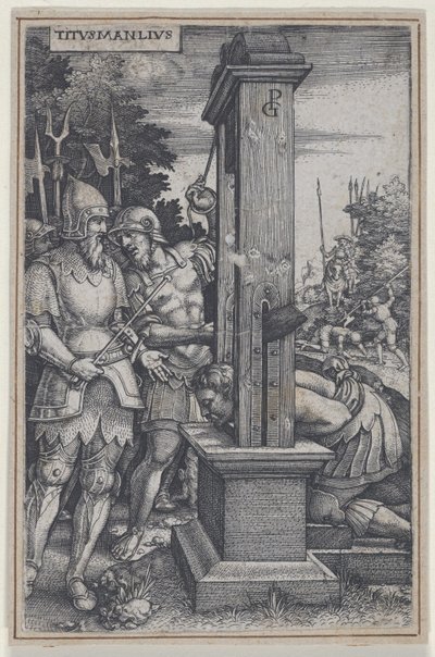 Titus Manlius, z římských hrdinů, 1535. od Georg Pencz