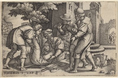 Tobiáš pohřbí jedno z dětí Izraele od Georg Pencz