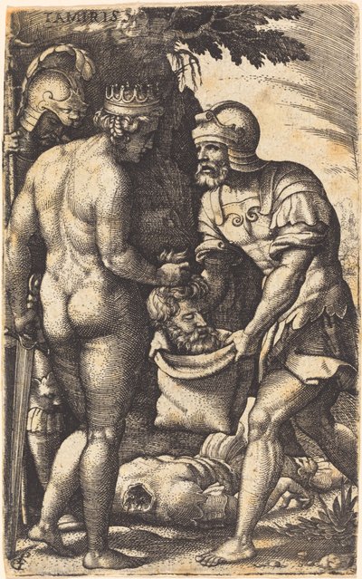 Tomyris s hlavou Cyruse od Georg Pencz
