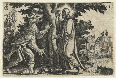 Pokušení Krista ďáblem Život Krista (název série) od Georg Pencz
