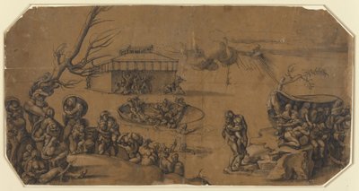 Povodeň od Georg Pencz after Michelangelo