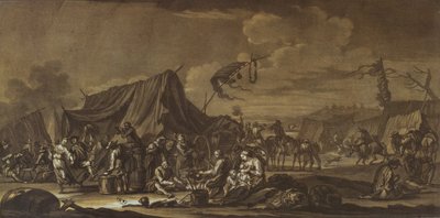 Armádní tábor, 1694 od Georg Philipp I Rugendas