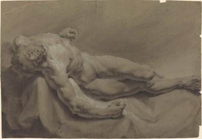 Ležící mužský akt od Georg Raphael Donner