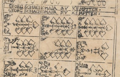 List hracích karet, 1575-1600. od Georg Schachomair
