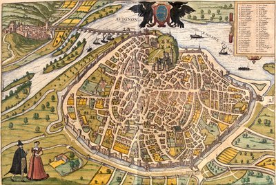 Avignon, Francie od Georg and Hogenberg Franz (1535 90) Braun