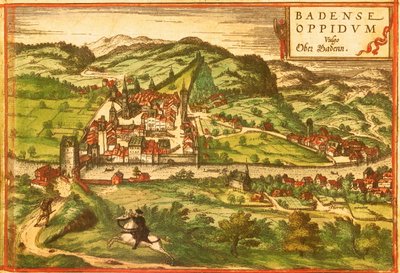 Baden, Schweiz von Georg and Hogenberg Franz (1535-90) Braun