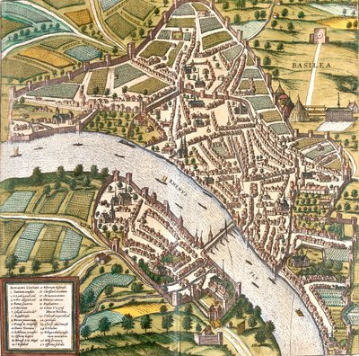 Basel, Schweiz von Georg and Hogenberg Franz (1535-90) Braun