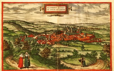 Blamont, Country Town in France od Georg and Hogenberg Franz (1535 90) Braun