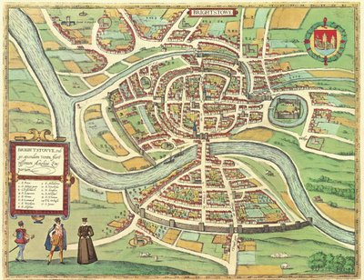 Bristol, Anglie od Georg and Hogenberg Franz (1535-90) Braun