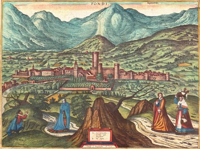 Fondi, Itálie od Georg and Hogenberg Franz (1535 90) Braun
