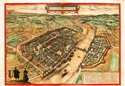 Frankfurt nad Mohanem od Georg and Hogenberg Franz (1535 90) Braun