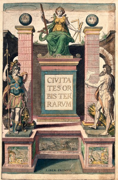Titelblatt des Buches Civitates orbis terrarum von Braun und Hogenberg von Georg and Hogenberg Franz (1535-90) Braun