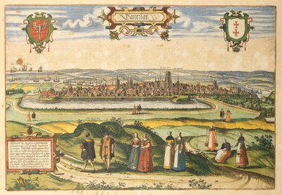 Gdaňsk z měst světa od Georga Brauna od Georg Braun and Hogenberg Franz