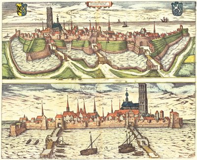 Harderwijk, Nizozemsko, Holandsko od Georg and Hogenberg Franz (1535 90) Braun