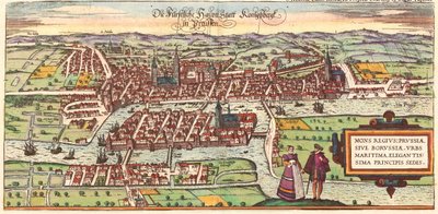 Kaliningrad, Rusko od Georg and Hogenberg Franz (1535 90) Braun