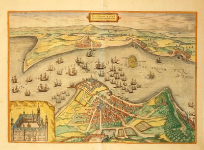 Kronborg z Civitates Orbis Terrarum od Georga Brauna od Georg Braun and Hogenberg Franz