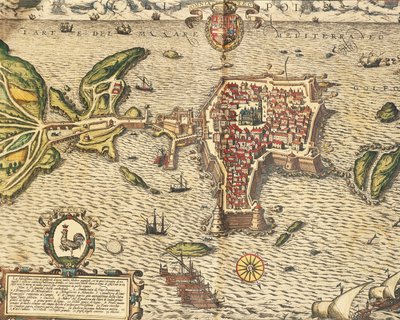 Mapa Gallipoli, z Civitates Orbis Terrarum od Georga Brauna od Georg Braun and Hogenberg Franz