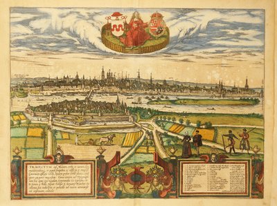 Mapa Maastrichtu z mapy světa od Georga Brauna od Georg Braun and Hogenberg Franz