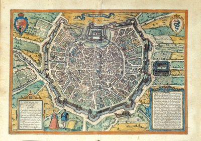 Milan z Cities of the World od Georga Brauna od Georg Braun and Hogenberg Franz