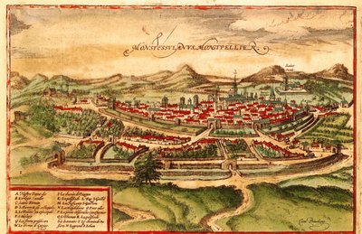 Montpellier, Francie od Georg and Hogenberg Franz (1535 90) Braun
