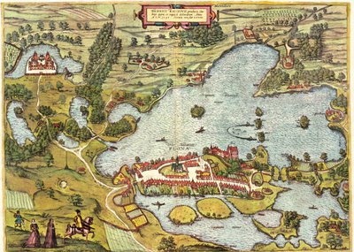 Plön, Deutschland von Georg and Hogenberg Franz (1535-90) Braun