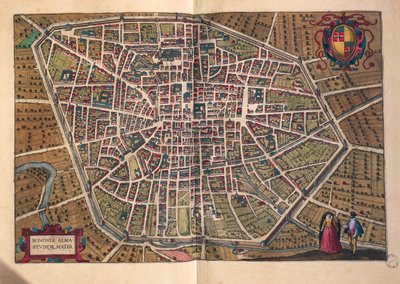Město Bologna, od, Města světa od Georga Brauna od Georg Braun and Hogenberg Franz