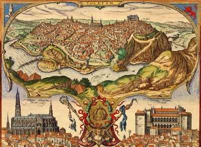 Toledo, Španělsko od Georg and Hogenberg Franz (1535 90) Braun