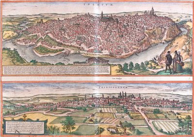 Toledo, Valladolid, Spanien von Georg and Hogenberg Franz (1535-90) Braun