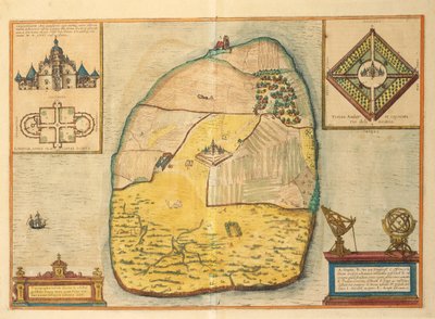 Uranienborg z Civitates Orbis Terrarum od Georga Brauna od Georg Braun and Hogenberg Franz
