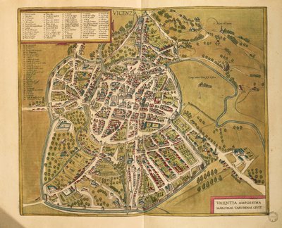 Vicenza z Cities of the World od Georga Brauna od Georg Braun and Hogenberg Franz