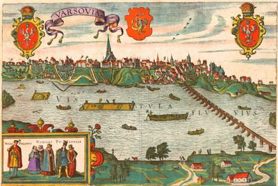 Warschau, Polen von Georg and Hogenberg Franz (1535-90) Braun