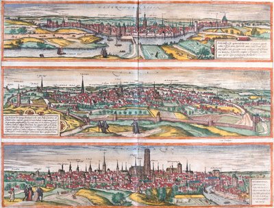 s-Hertogenbosch, Leuven, Machelen, Nizozemsko, Belgie od Georg and Hogenberg Franz (1535 90) Braun