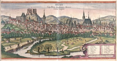 Brno, Česká republika (rytina od Georg Braun and Hogenberg Franz
