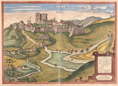 Eger, Maďarsko (rytina od Georg Braun and Hogenberg Franz