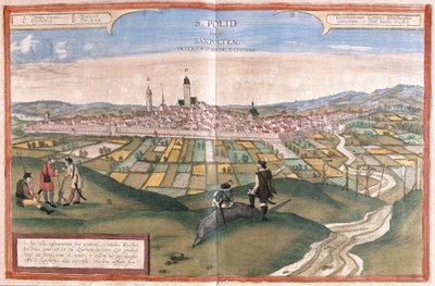 Sankt Polten, Rakousko (rytina od Georg Braun and Hogenberg Franz