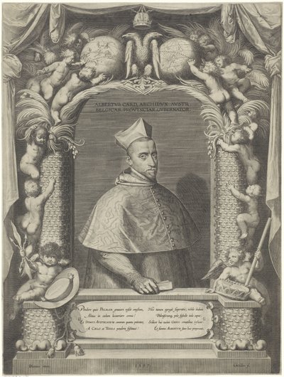 Portrét Albrechta, arcivévody rakouského, v kardinálském oděvu od Georg van de Velden