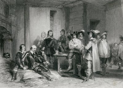Smrt hraběte z Lindsey (rytina) od George (after) Cattermole
